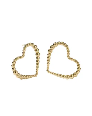 Meadowlark Jewellery Meadowlark - Fizzy Heart Earrings Large GP