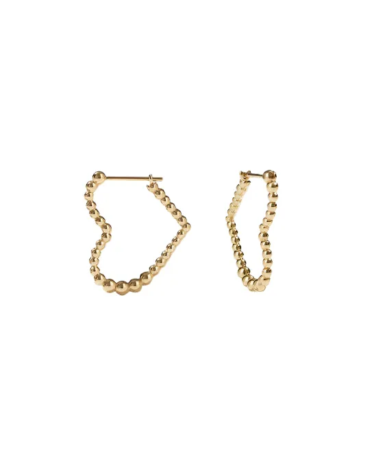 Meadowlark Jewellery Meadowlark - Fizzy Heart Hoops GP