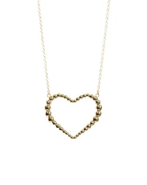 Meadowlark Jewellery Meadowlark - Fizzy Heart Necklace Large GP