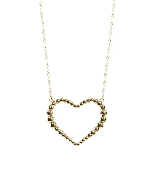 Meadowlark Jewellery Meadowlark - Fizzy Heart Necklace Large GP