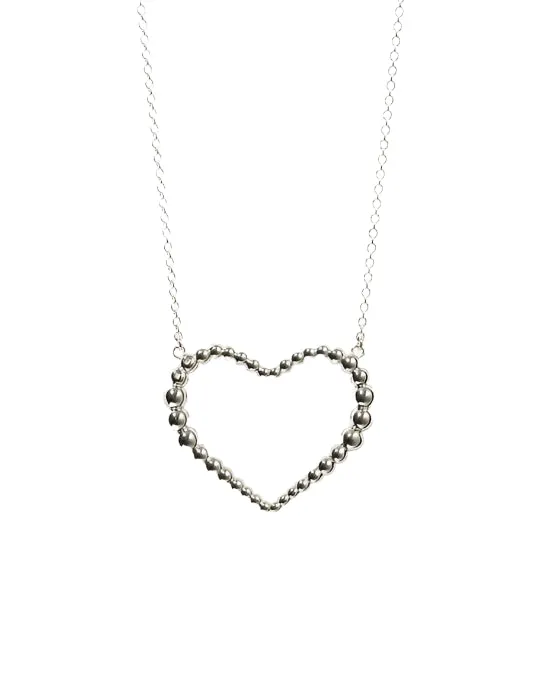 Meadowlark Jewellery Meadowlark - Fizzy Heart Necklace Large SS