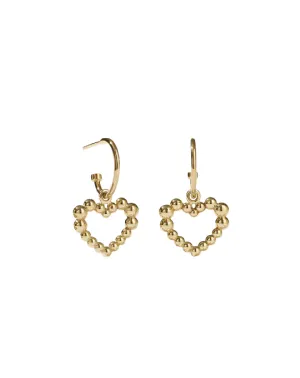 Meadowlark Jewellery Meadowlark - Fizzy Heart Signature Hoops GP