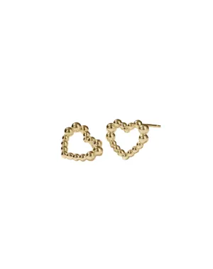 Meadowlark Jewellery Meadowlark - Fizzy Heart Studs GP