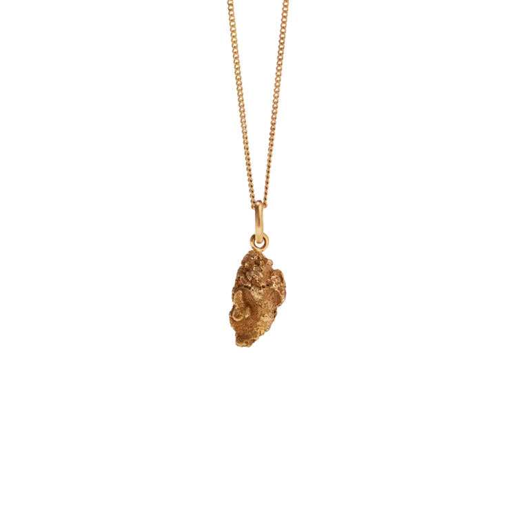 Meadowlark Jewellery Meadowlark - Gold Nugget Charm Necklace Gold Plated