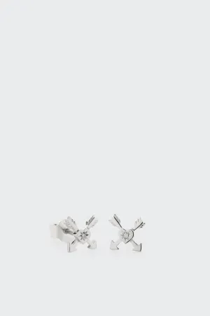 Meadowlark Jewellery Meadowlark - Heart and Arrow Stud Silver White Diamons