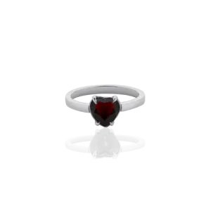 Meadowlark Jewellery Meadowlark - Heart Jewel Ring - Sterling Silver, Thai Garnet