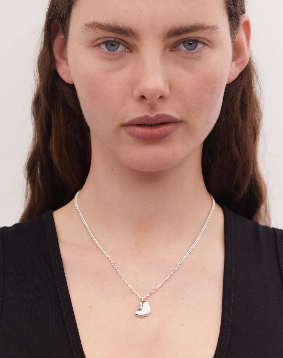 Meadowlark Jewellery Meadowlark - Lava Heart Necklace Small Silver