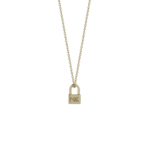 Meadowlark Jewellery Meadowlark Lock Charm Necklace - 9ct Yellow Gold