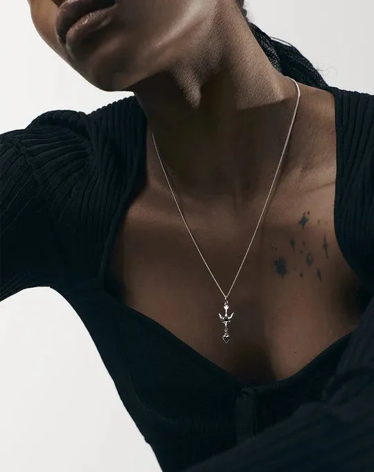 Meadowlark Jewellery Meadowlark - Love Dove Necklace Set Silver Garnet