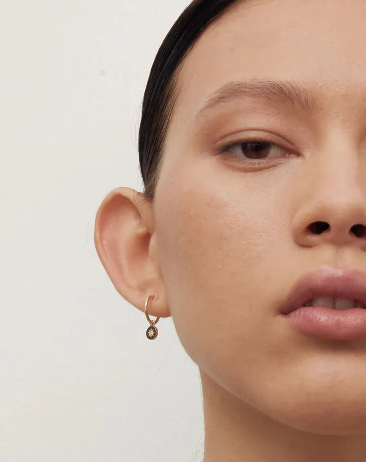Meadowlark Jewellery Meadowlark - Lulu Signature Hoops In Sterling Silver & African Garnet