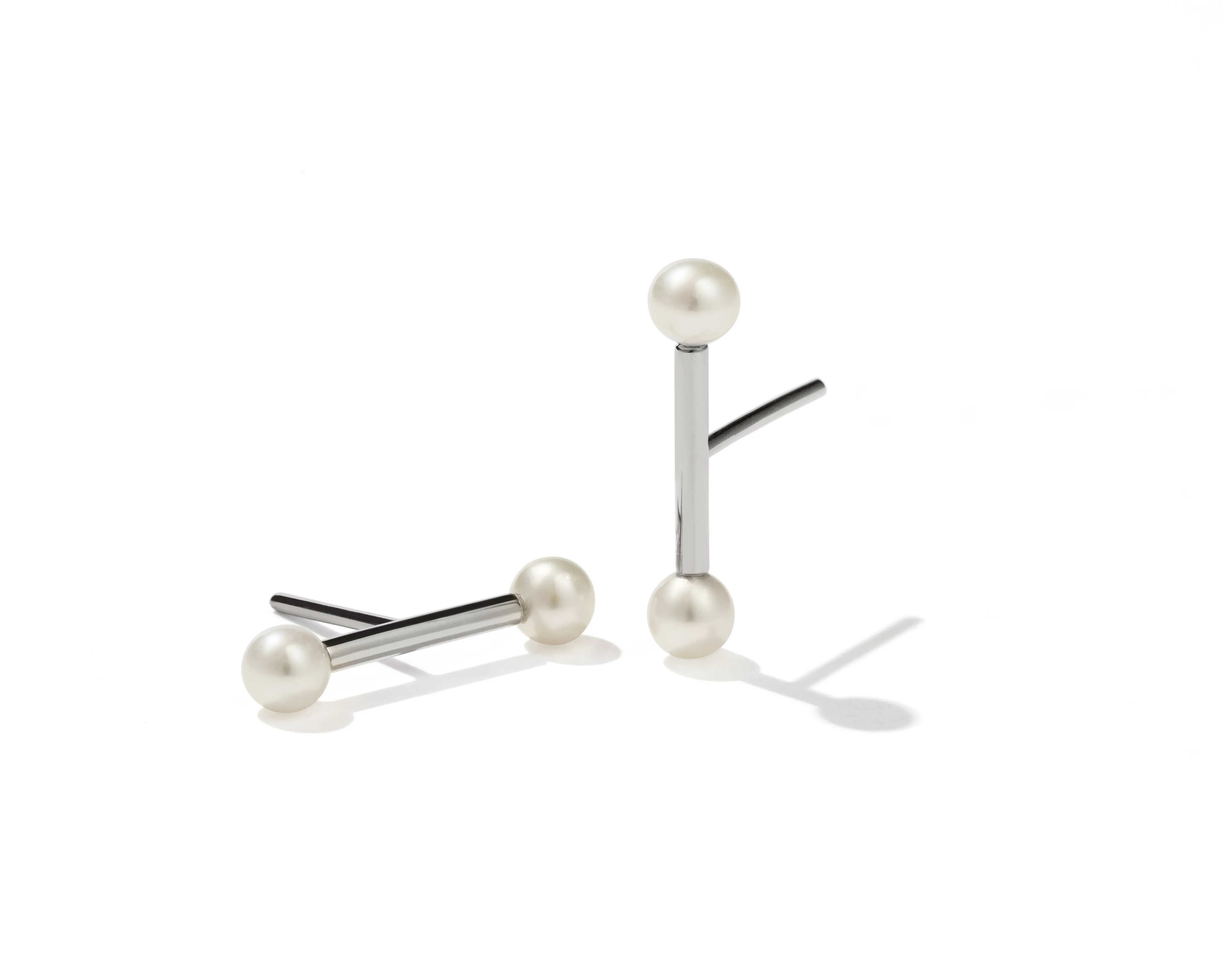 Meadowlark Jewellery Meadowlark - Lunar Barbell Stud Earrings - Silver