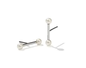 Meadowlark Jewellery Meadowlark - Lunar Barbell Stud Earrings - Silver