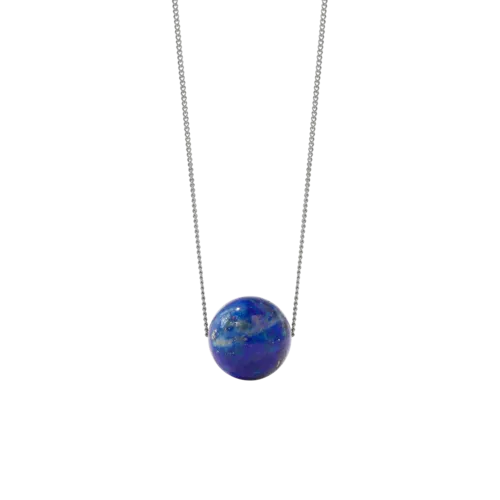 Meadowlark Jewellery Meadowlark - Maya Necklace Large Sterling Silver With Blue Lapis on a 45cm chain