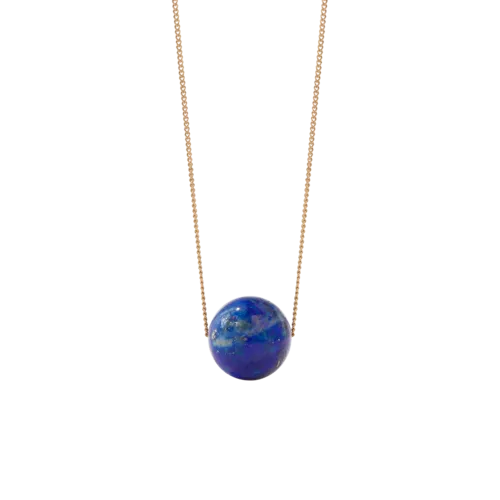 Meadowlark Jewellery Meadowlark - Maya Necklace With Blue Lapis On A 50cm 9ct Yellow Gold Chain