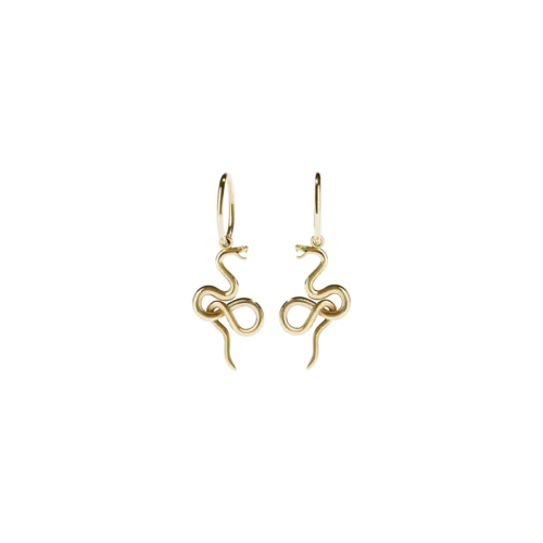Meadowlark Jewellery Meadowlark Medusa Endless Hoops Pair - Gold Plated