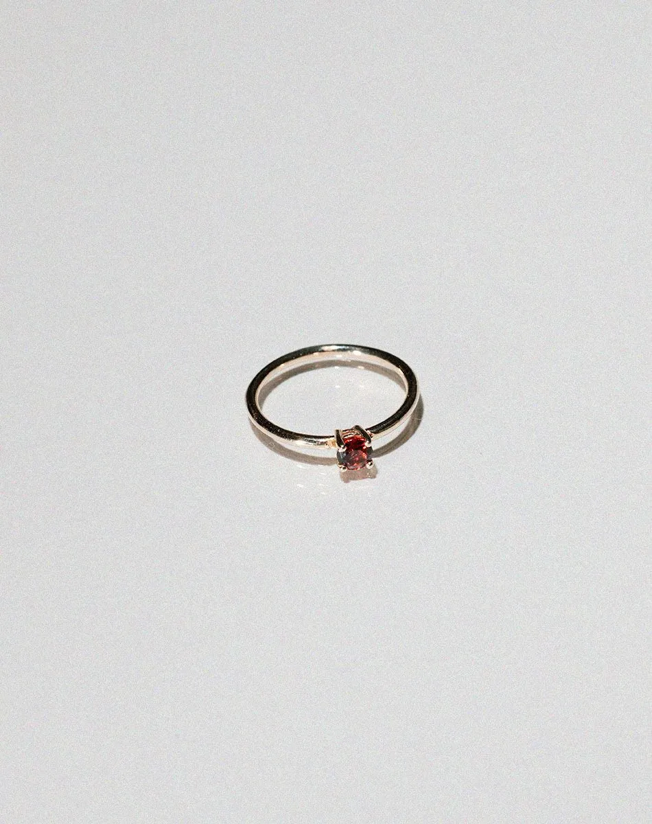 Meadowlark Jewellery Meadowlark - Micro Round Ring Silver Thai Garnet