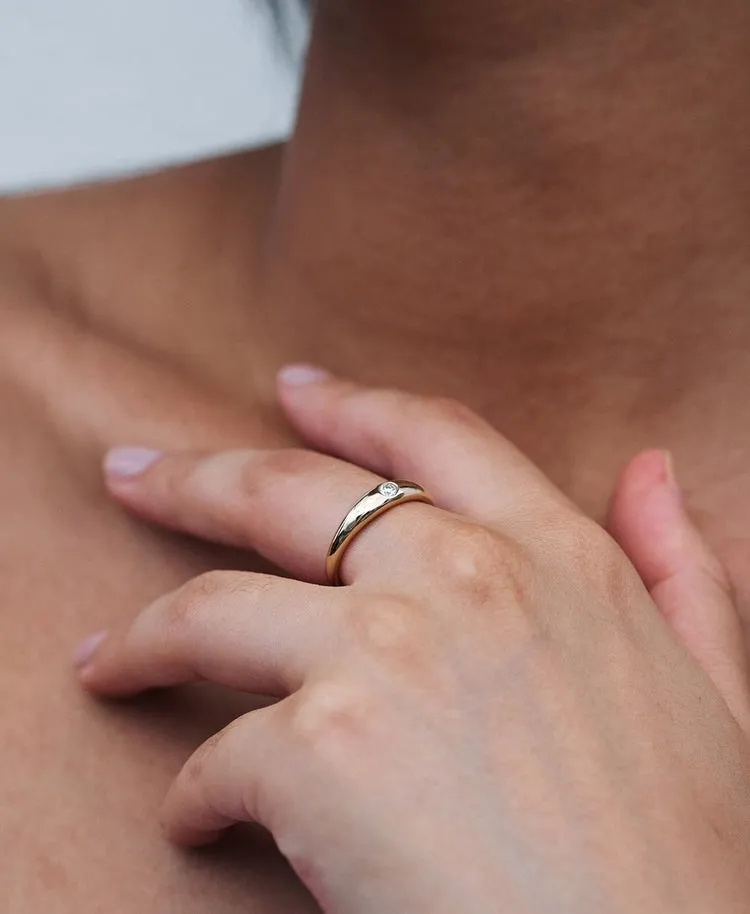 Meadowlark Jewellery Meadowlark - Mini Claude Ring, Sterling Silver and Blue Sapphire