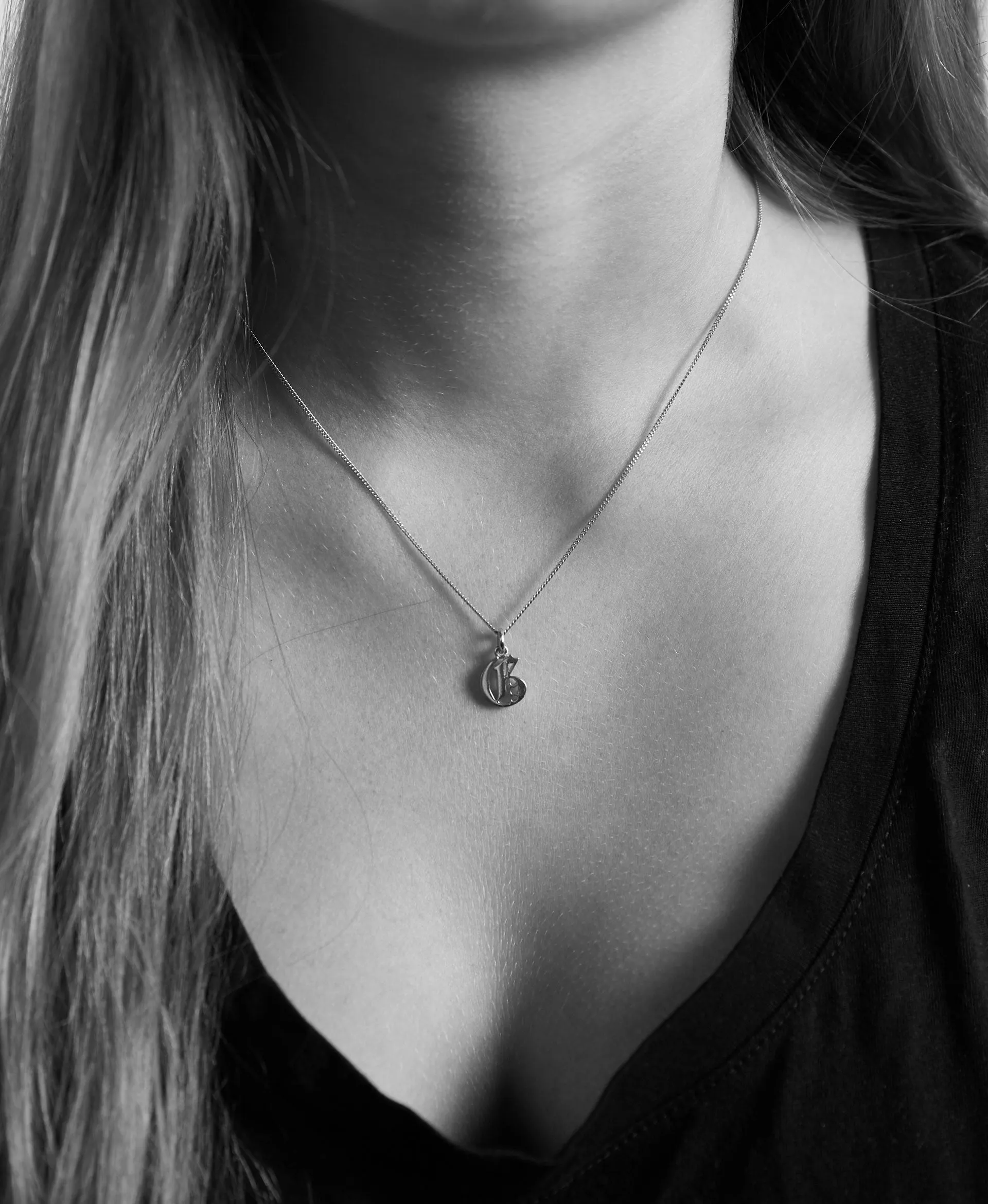 Meadowlark Jewellery Meadowlark Petite Capital Letter Necklace - 9ct Yellow Gold