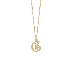 Meadowlark Jewellery Meadowlark Petite Capital Letter Necklace - 9ct Yellow Gold
