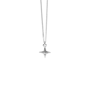 Meadowlark Jewellery Meadowlark Petite Pave Star Charm Necklace - Sterling Silver & Grey Diamond