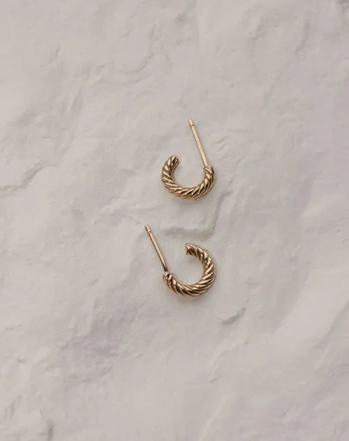 Meadowlark Jewellery Meadowlark - Rope Hoops Small - Sterling Silver