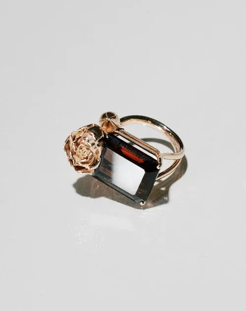 Meadowlark Jewellery Meadowlark - Rose Cocktail Ring Large, Silver Onyx