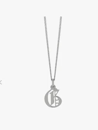 Meadowlark Jewellery Meadowlark - Small Capital Letter Necklace Silver