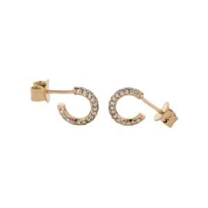 Meadowlark Jewellery Meadowlark Small Taboo Hoops - 9ct Rose Gold & White Diamond