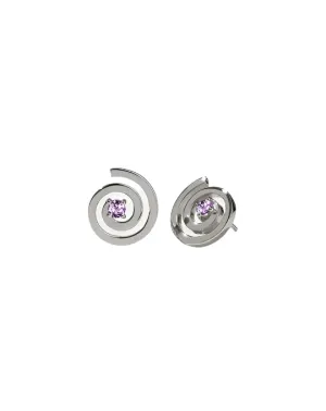 Meadowlark Jewellery Meadowlark - Spiral Studs Set Sterling Silver Amethyst