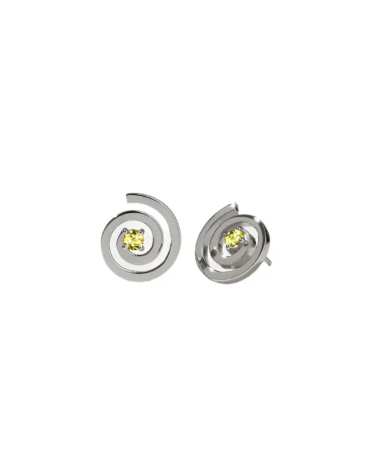 Meadowlark Jewellery Meadowlark - Spiral Studs Set Sterling Silver Peridot