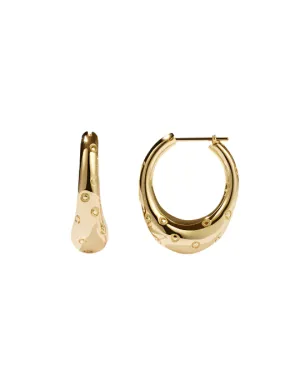 Meadowlark Jewellery Meadowlark - Strawberry Hoop Earrings Large Gold Plated
