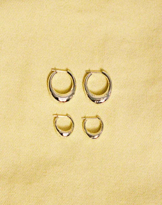 Meadowlark Jewellery Meadowlark - Strawberry Hoop Earrings Large Sterling Silver