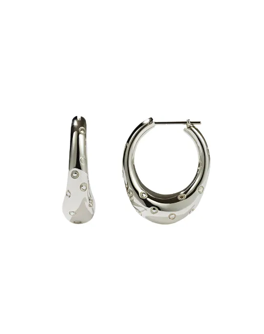 Meadowlark Jewellery Meadowlark - Strawberry Hoop Earrings Large Sterling Silver