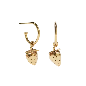 Meadowlark Jewellery Meadowlark - Strawberry Signature Hoops - Gold Plated