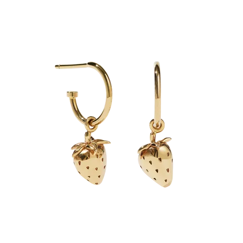 Meadowlark Jewellery Meadowlark - Strawberry Signature Hoops - Gold Plated