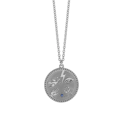 Meadowlark Jewellery Meadowlark Talisman Necklace - Silver & Blue Sapphire