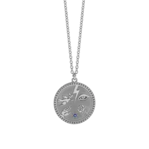 Meadowlark Jewellery Meadowlark Talisman Necklace - Silver & Blue Sapphire
