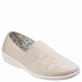 Mirak Bessie Twin Gusset Canvas Slip On Shoe Lightweight Running Shoes,Slip On Athletic Shoes,Breathable Workout Shoes