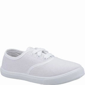 Mirak Plimsolls White Small Kids Tennis Shoes,Toddler Athletic Shoes,Youth Casual Shoes