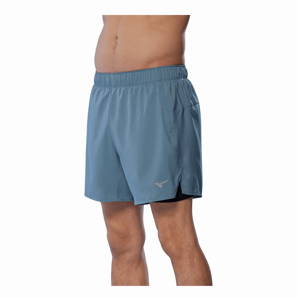 Mizuno Men's Core 5.5 2 in 1 Short in Citadel SS25