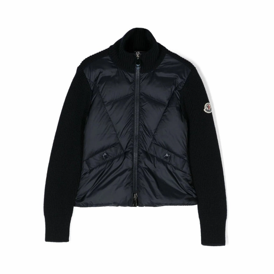 Moncler Girls Feather-Down High-Neck Padded Jacket, Size 4Y ruffle tops girls, long sleeve tees girls