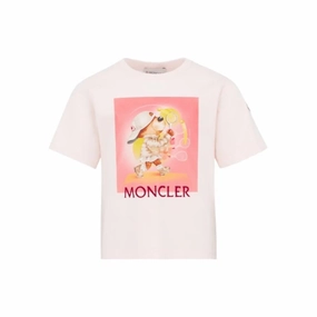 Moncler Girls Graphic Print Cotton T-Shirt ruffle tops girls, long sleeve tees girls