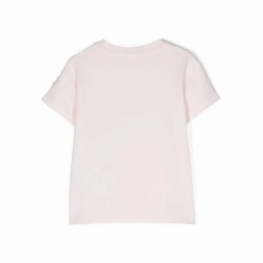 Moncler Girls Logo-Embroidered Jersey T-Shirt Girls Tunic Top