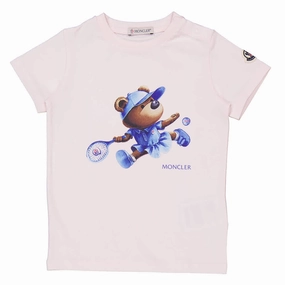 Moncler Girls Logo-Print Crew Neck T-Shirt ruffle tops girls, long sleeve tees girls