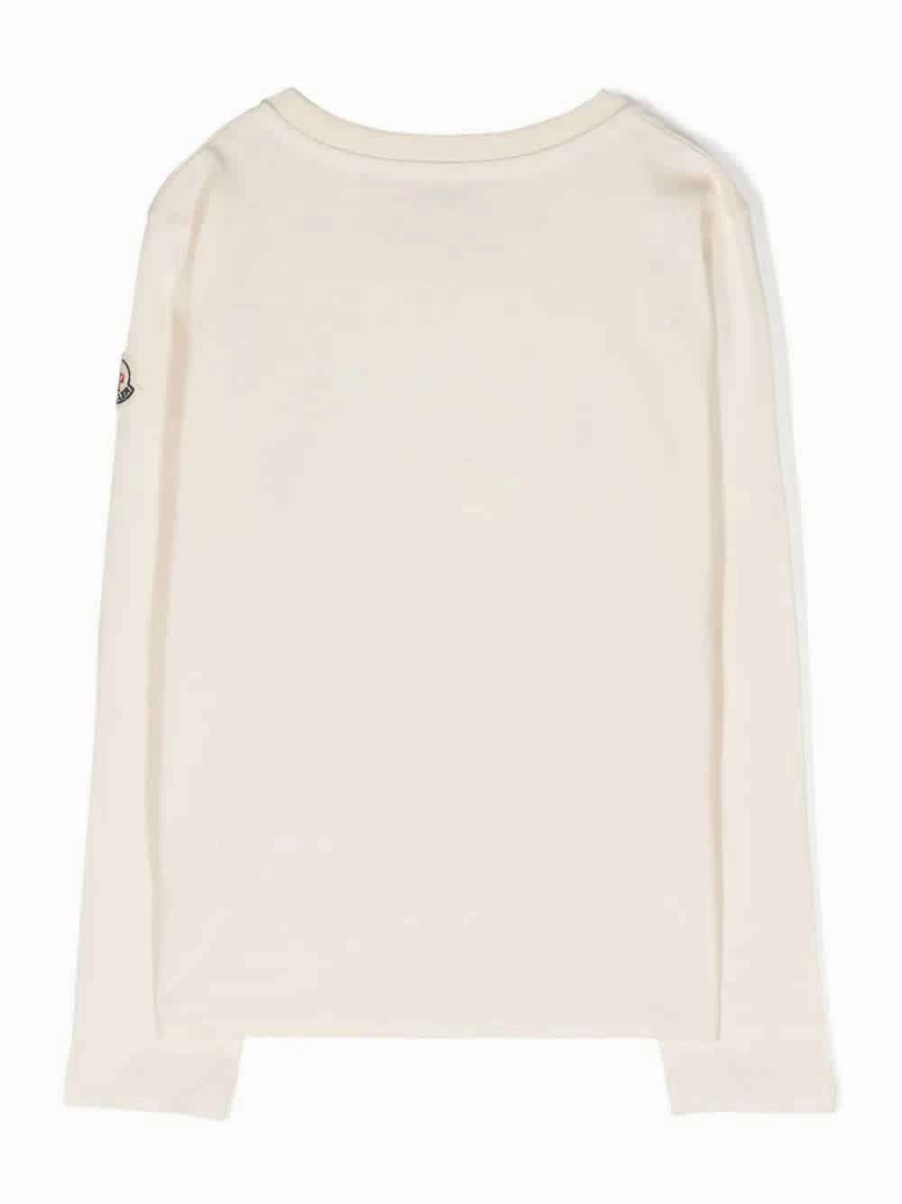 Moncler Girls Mascotte Logo-Applique Cotton T-Shirt Girls Tunic Top