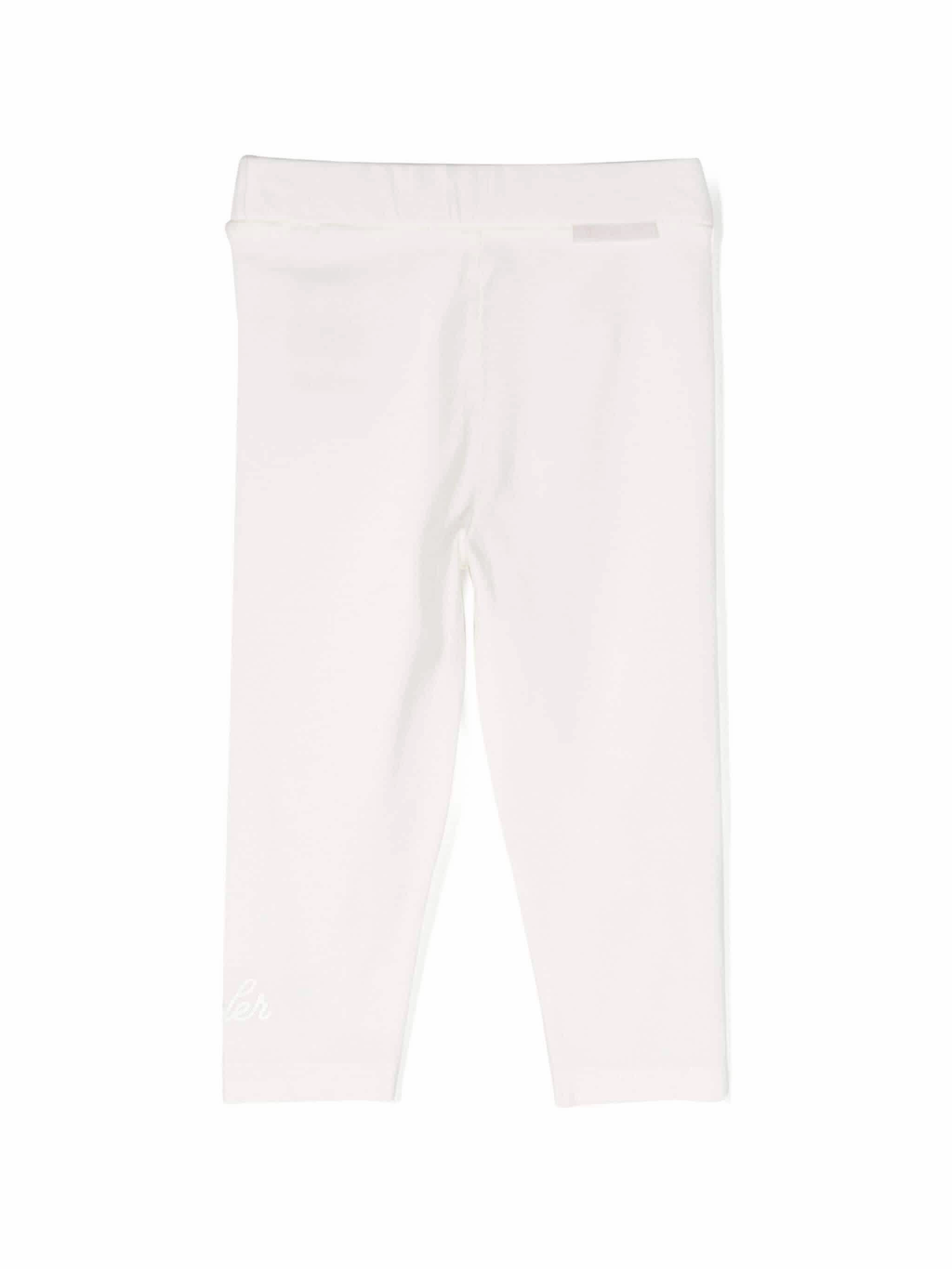 Moncler Kids Logo-Lettering Jersey Leggings Girls Seamless Sportswear