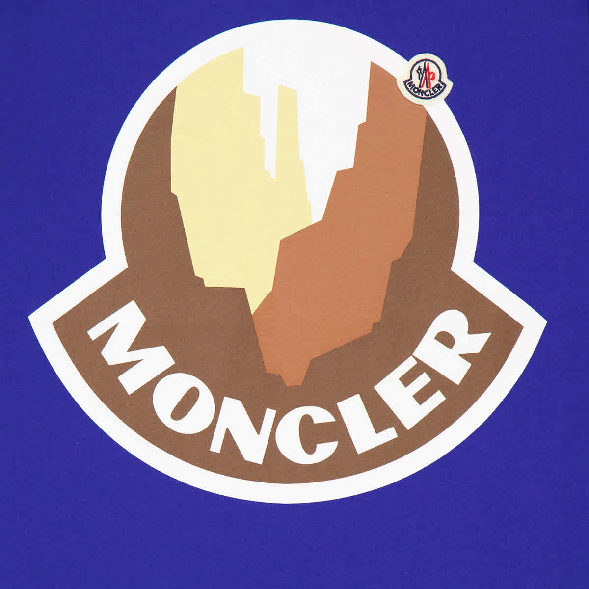 Moncler Kids Logo Print Cotton T-Shirt Boys Henley T Shirt