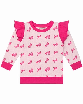 Monica   Andy Double Ruffle Sweatshirt ruffle tops girls, long sleeve tees girls