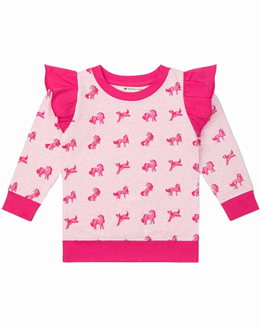 Monica   Andy Double Ruffle Sweatshirt ruffle tops girls, long sleeve tees girls