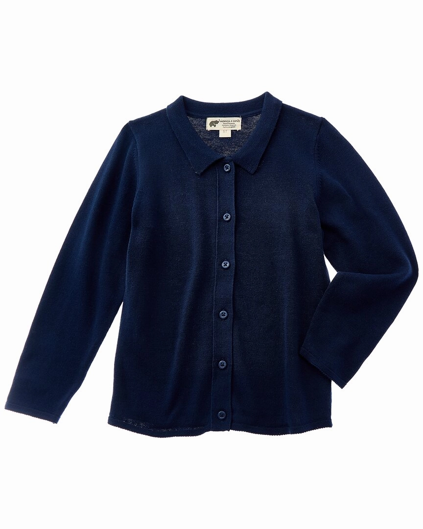 Monica   Andy Knit Oxford Shirt ruffle tops girls, long sleeve tees girls